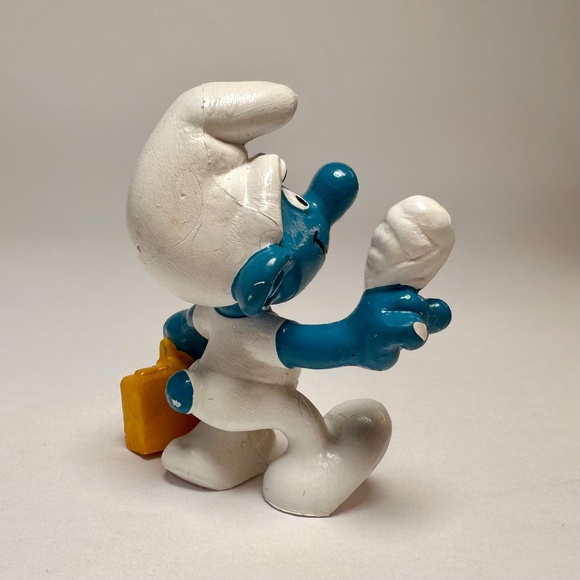 🩵 Vintage Smurf with Sore Thumb & Case - Picture 3 of 7
